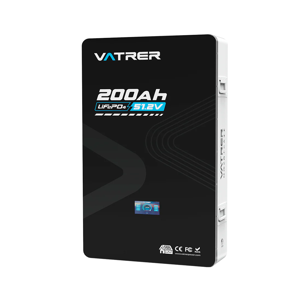 Vatrer 48V 200Ah Wall-Mounted Lithium Solar Battery