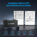 Vatrer 48V 105Ah Lithium Golf Cart Batteries Compliant with UL 2271 and Intertek cETLus Listed