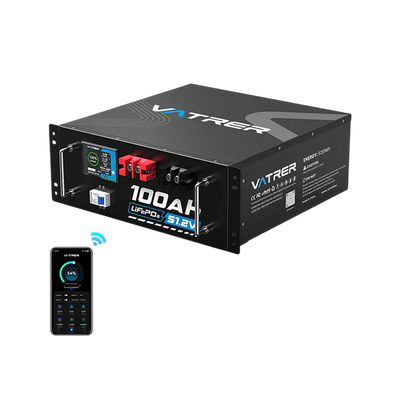 Vatrer 48V 100Ah Server Rack Bluetooth Battery