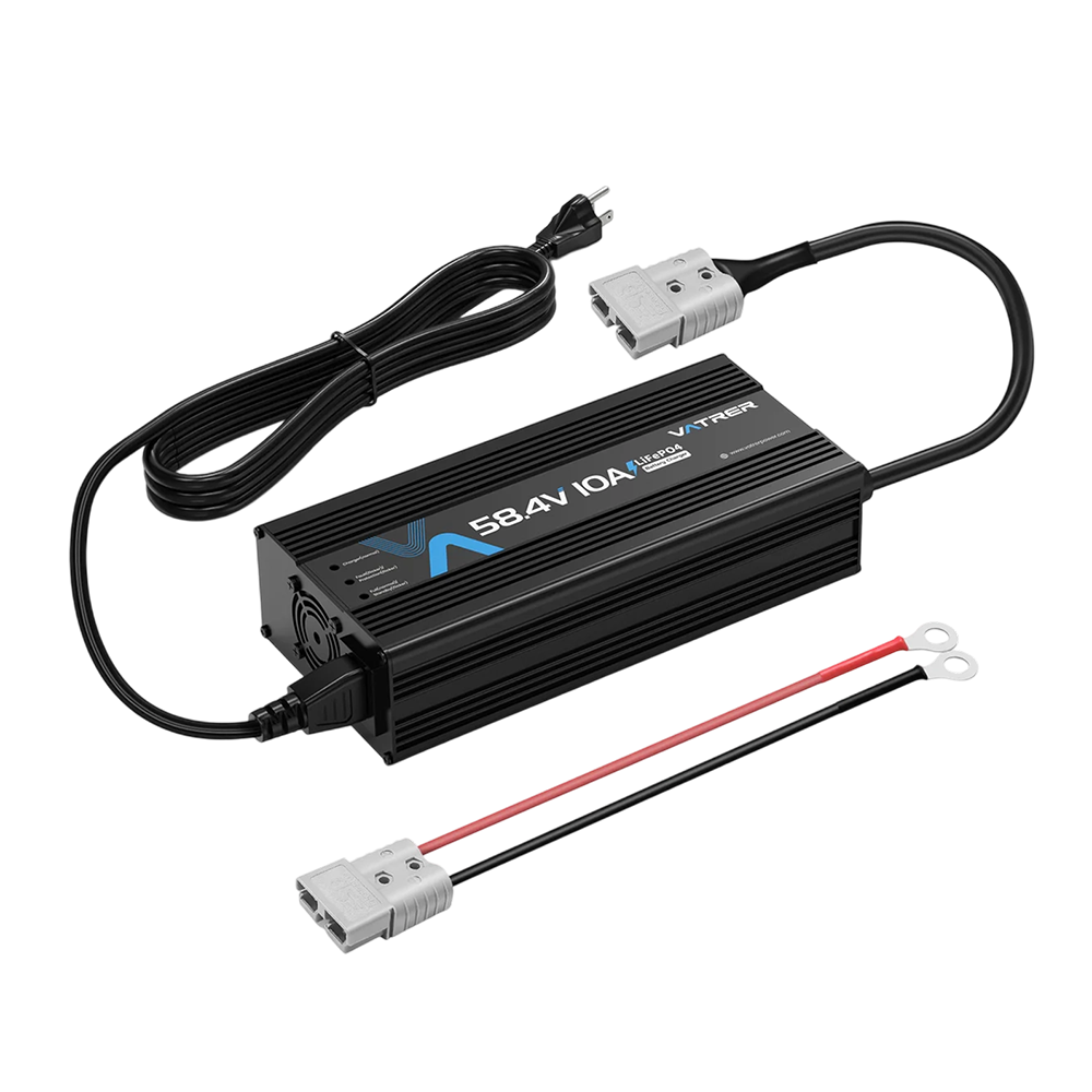 Vatrer  58.4V 10A AC-DC Charger for 48V Lithium Batteries