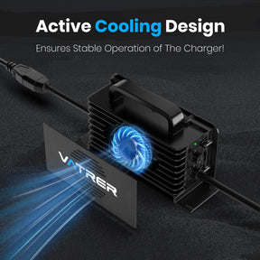 Vatrer 58.4V 20A Intelligent AC-DC  48V Golf Cart  LiFePO4 Battery Charger 8