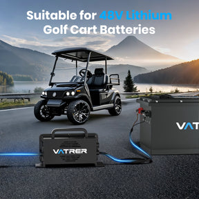 Vatrer 58.4V 20A Intelligent AC-DC  48V Golf Cart  LiFePO4 Battery Charger 8