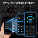 Vatrer 12V 200Ah Bluetooth Lithium Battery App Montior with Smart Phone