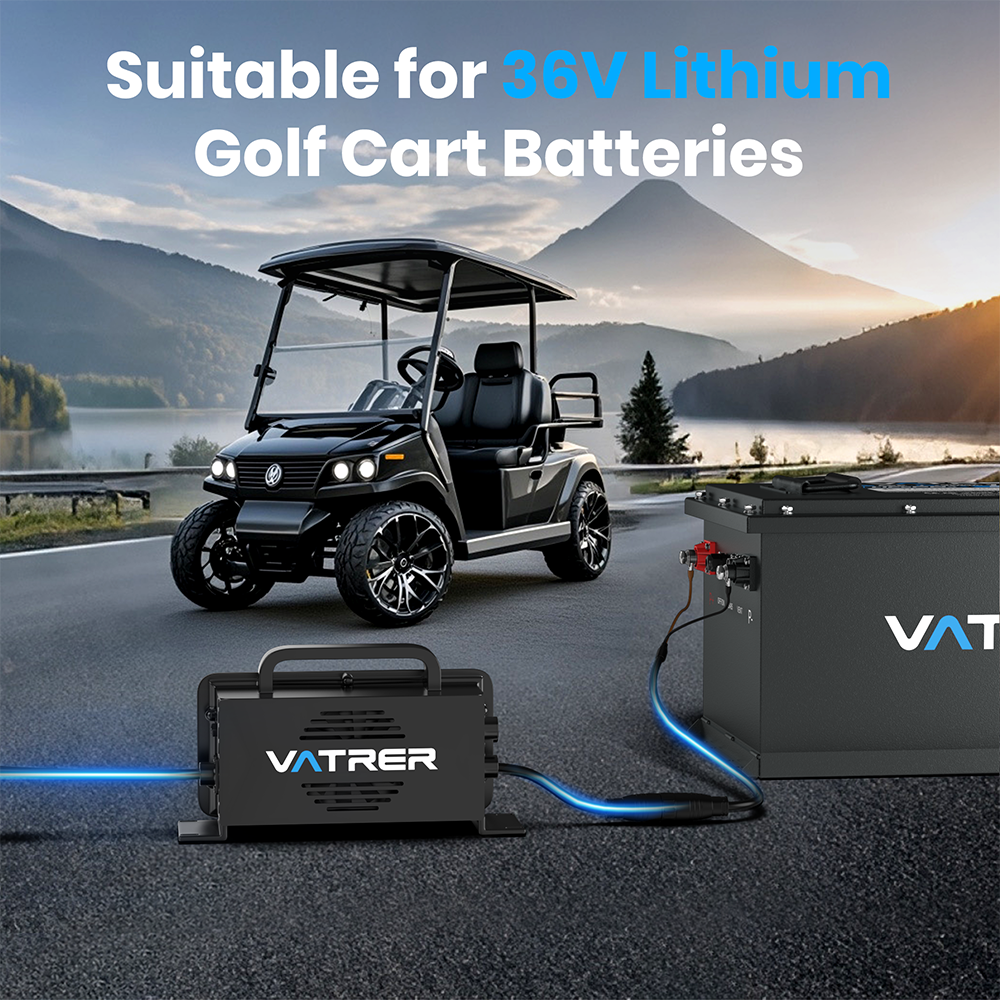 Vatrer 43.8V 25A AC-DC Charger for 36V Lithium Golf Cart Batteries