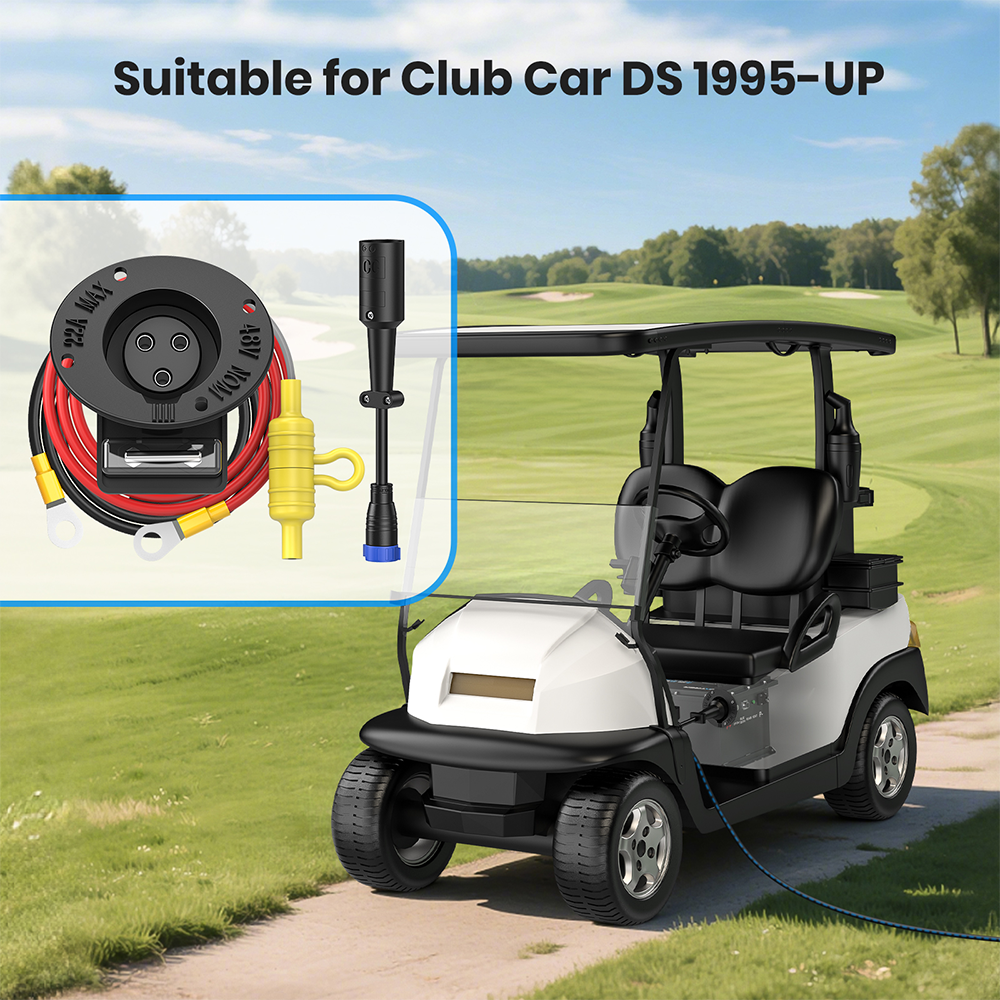 48V Golf Cart Charger Receptacle for Club Car DS 1995-UP
