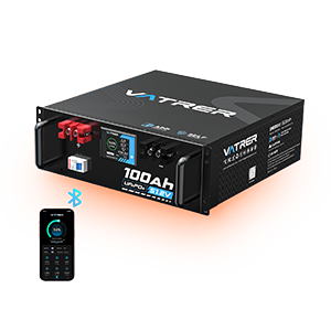 Vatrer 48V (51.2V) 100Ah Bluetooth Heated Server Rack Lithium Battery