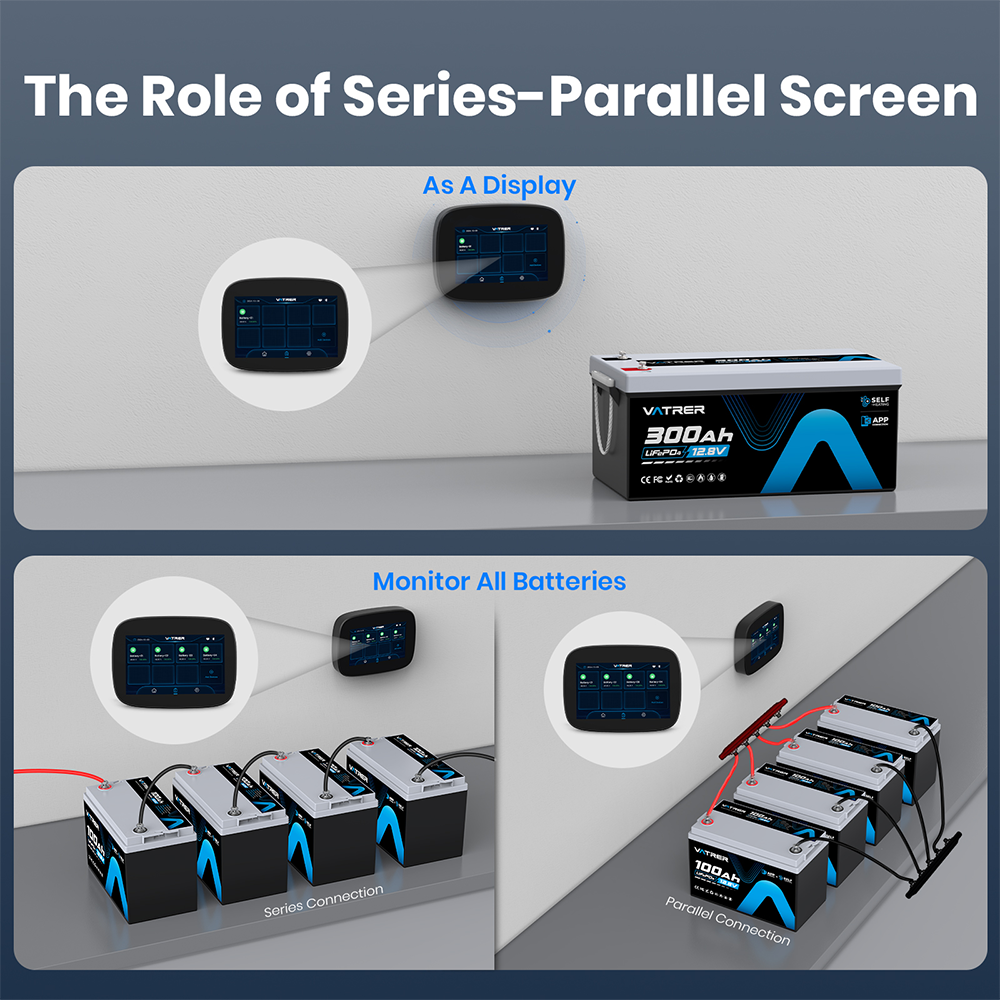 Vatrer 10V-90V Battery Monitor Supports Role of Series Parallel Screen