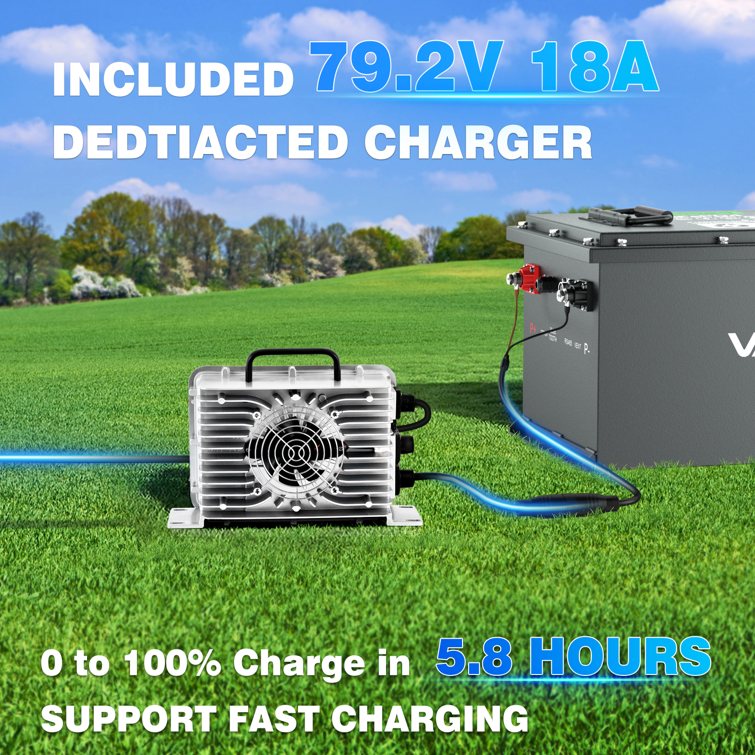 72 Volt Golf Cart Battery Charger 12
