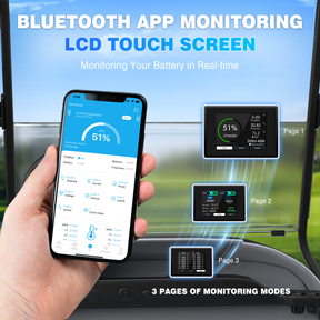 72V golf cart battery with APP and display screen 8