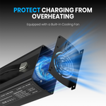 Vatrer 14.6V 70A AC-DC Charger for 12V Lithium Built-in Cooling Fan