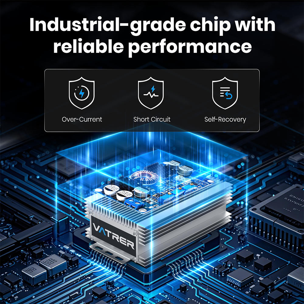 Vatrer 48V/72V to 12V Converter Built-in High Performance Chip