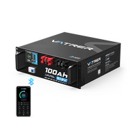 Vatrer 48V 100Ah Server Rack Bluetooth Battery