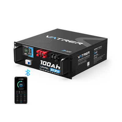 Vatrer 48V 100Ah Server Rack Bluetooth Battery