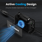 Vatrer 43.8V 25A AC-DC Charger for 36V Lithium Built-in Cooling Fan