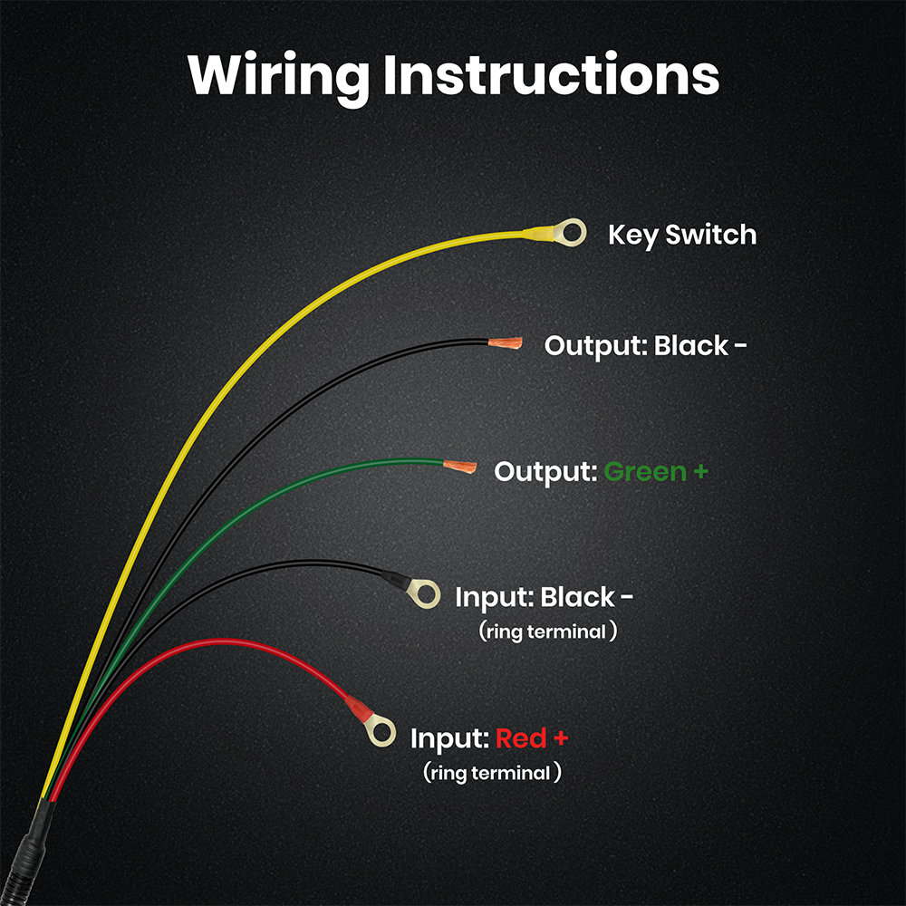 Vatrer 48V/72V to 12V Converter Wiring Instructions