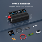 Vatrer 1000W Pure Sine Wave Inverter with Various Accessories