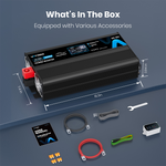 Vatrer 3000W Pure Sine Wave Inverter with Various Accessories