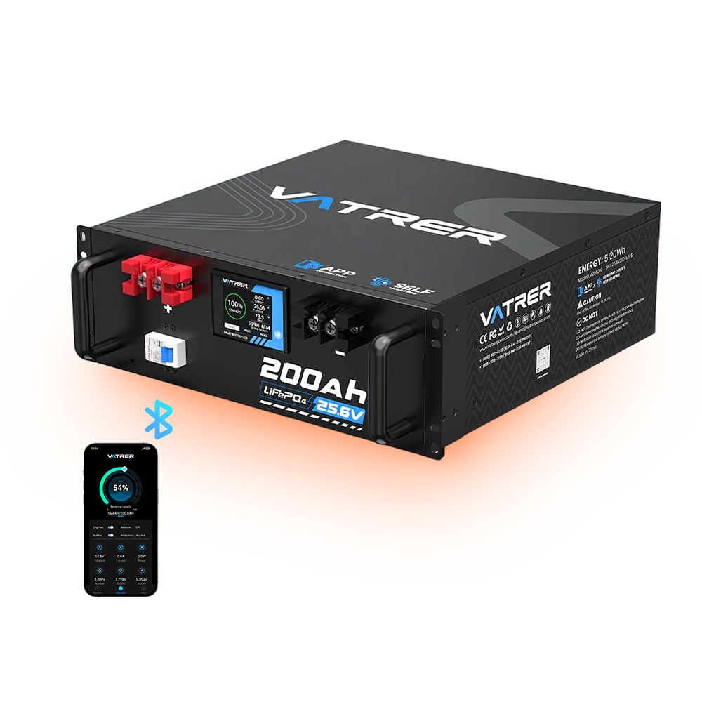Vatrer 24V 200Ah Heated Lithium Battery