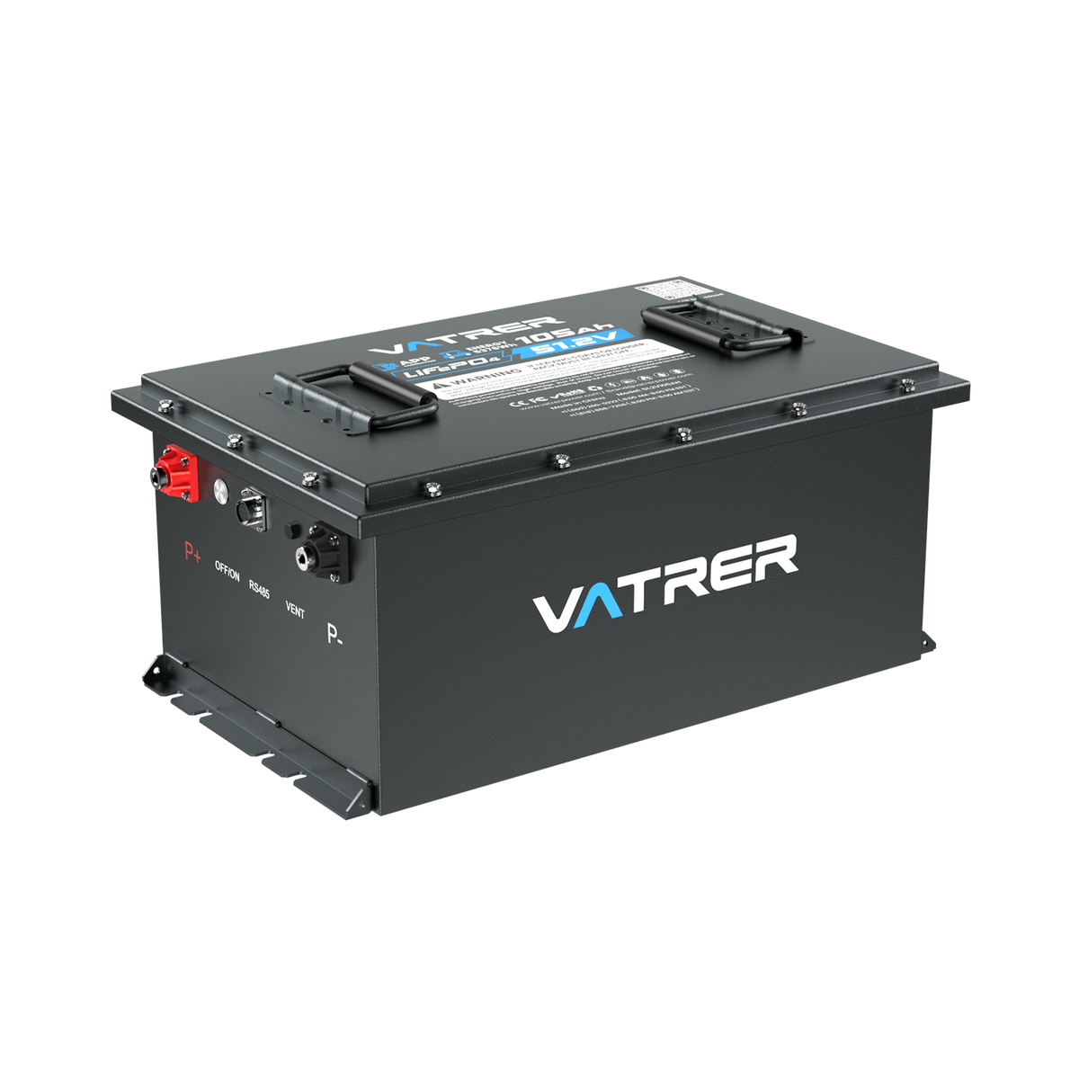 Vatrer 48V 105AH Lithium Golf Cart Battery, 200A BMS, 4000+ Cycles Lithium Battery, Max 10.24kW Power 11