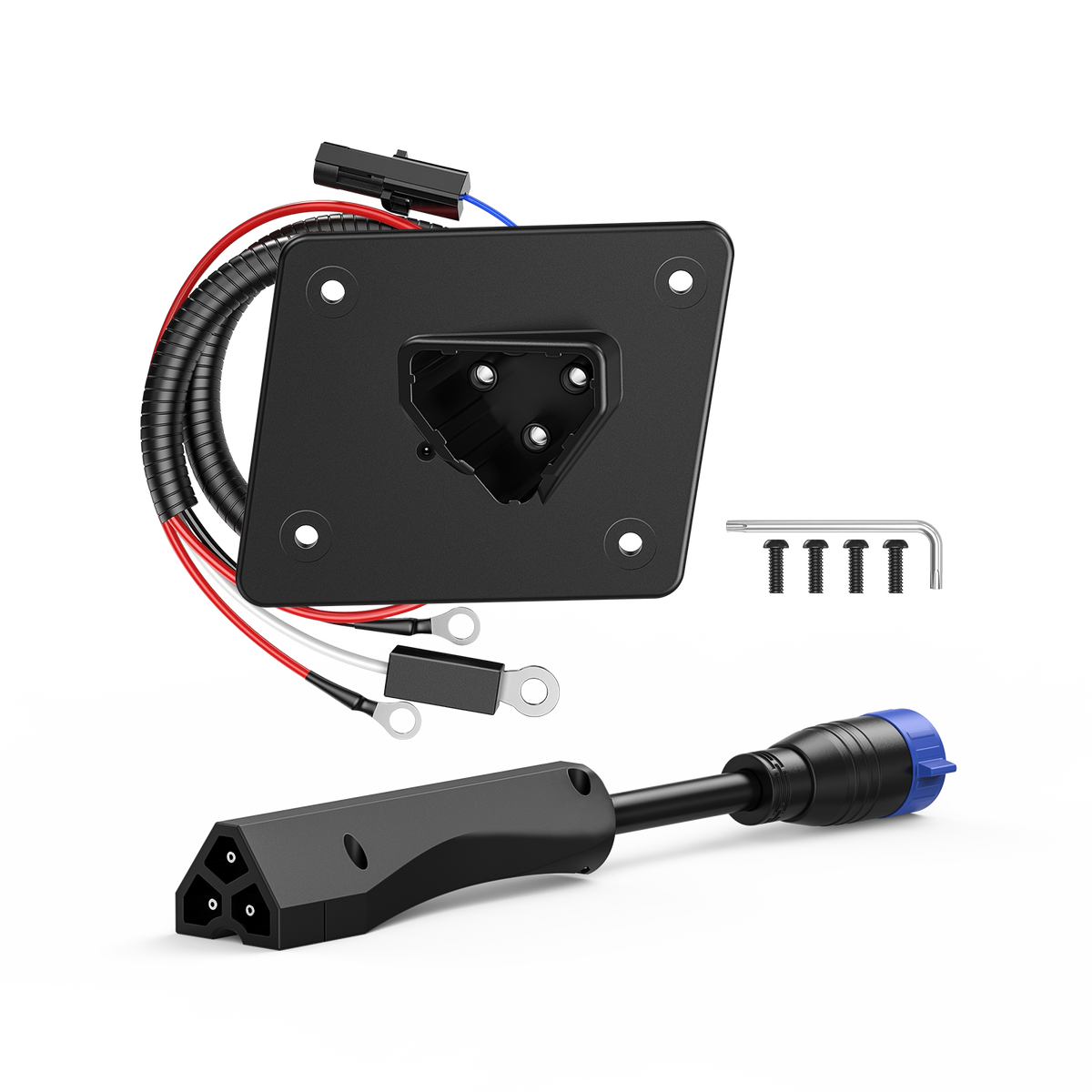 Golf Cart 48V Charger Receptacle & 3-Pin Triangle Charger Plug Handle for EZGO RXV 2008-up & 2010-current 2Five Vehicles 11