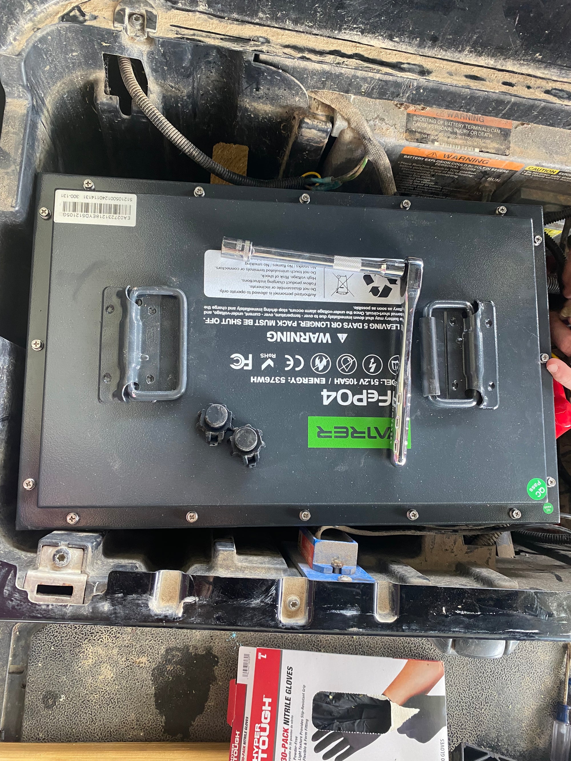 Real users install Vatrer lithium golf cart battery effect picture
