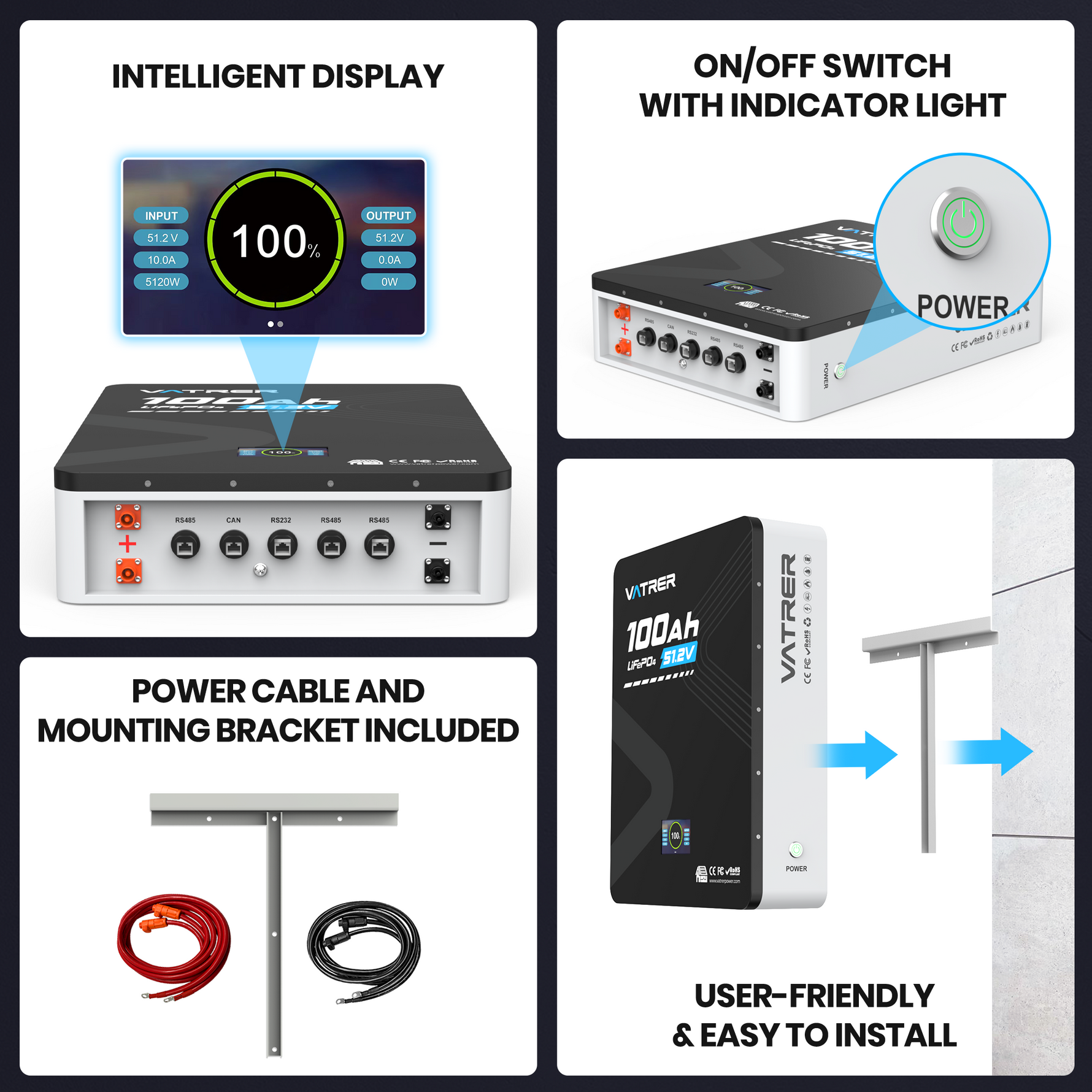 POWER CABLE AND MOUNTING BRACKET INCLUDED