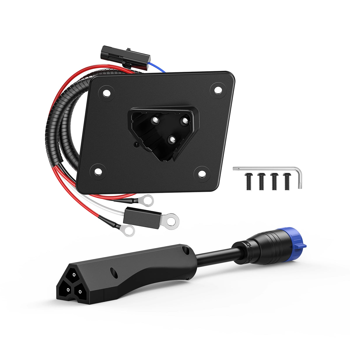 Golf Cart 48V Charger Receptacle & 3-Pin Triangle Charger Plug Handle for EZGO RXV 2008-up & 2010-current 2Five Vehicles 11