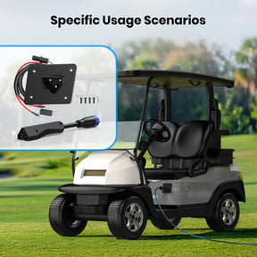 Golf Cart 48V Charger Receptacle & 3-Pin Triangle Charger Plug Handle for EZGO RXV 2008-up & 2010-current 2Five Vehicles 8