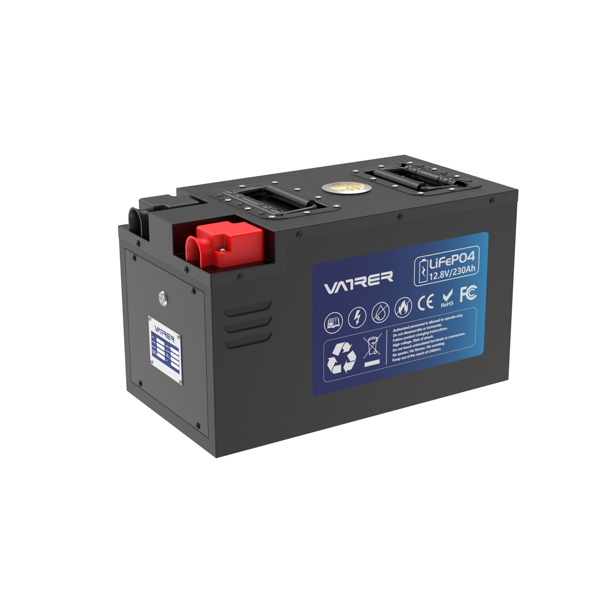VATRER POWER 51.2V 100AH Lithium LiFePO4 Battery, Built-in 100A BMS, with  Touchable Smart Display & Mobile APP, Max. 5120W Power Output, 5000+  Cycles
