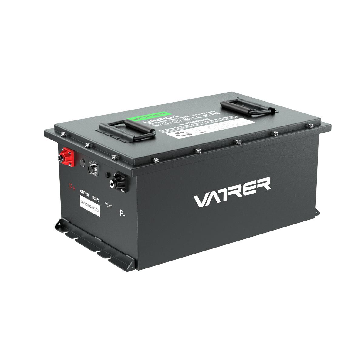 Vatrer 48V 105AH リチウム ゴルフ カート バッテリー、200A BMS、4000+ サイクル LiFePO4 バッテリー、最大 10.24kW 電力 JP 