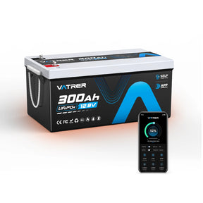 <tc>Vatrer</tc> 12V 300AH Bluetooth LiFePO4 Lithiumbatterie mit Selbsterwärmung, 200 A BMS, unterstützt Laden bei niedriger Temperatur (-4 °F), 5000+ Zyklen, 2560 W Leistung 8