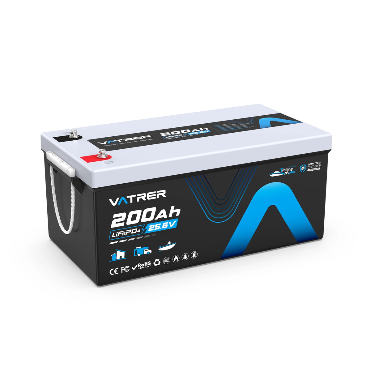 Vatrer 24V 200Ah Trolling Motor LiFePO4 Lithium Battery 11
