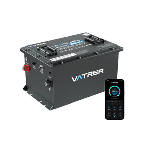 Vatrer 36 Volt 100AH Lithium Golf Cart Battery, 200A BMS, 4000+ Cycles, Max 7.68kW Power Output Lithium Battery 8