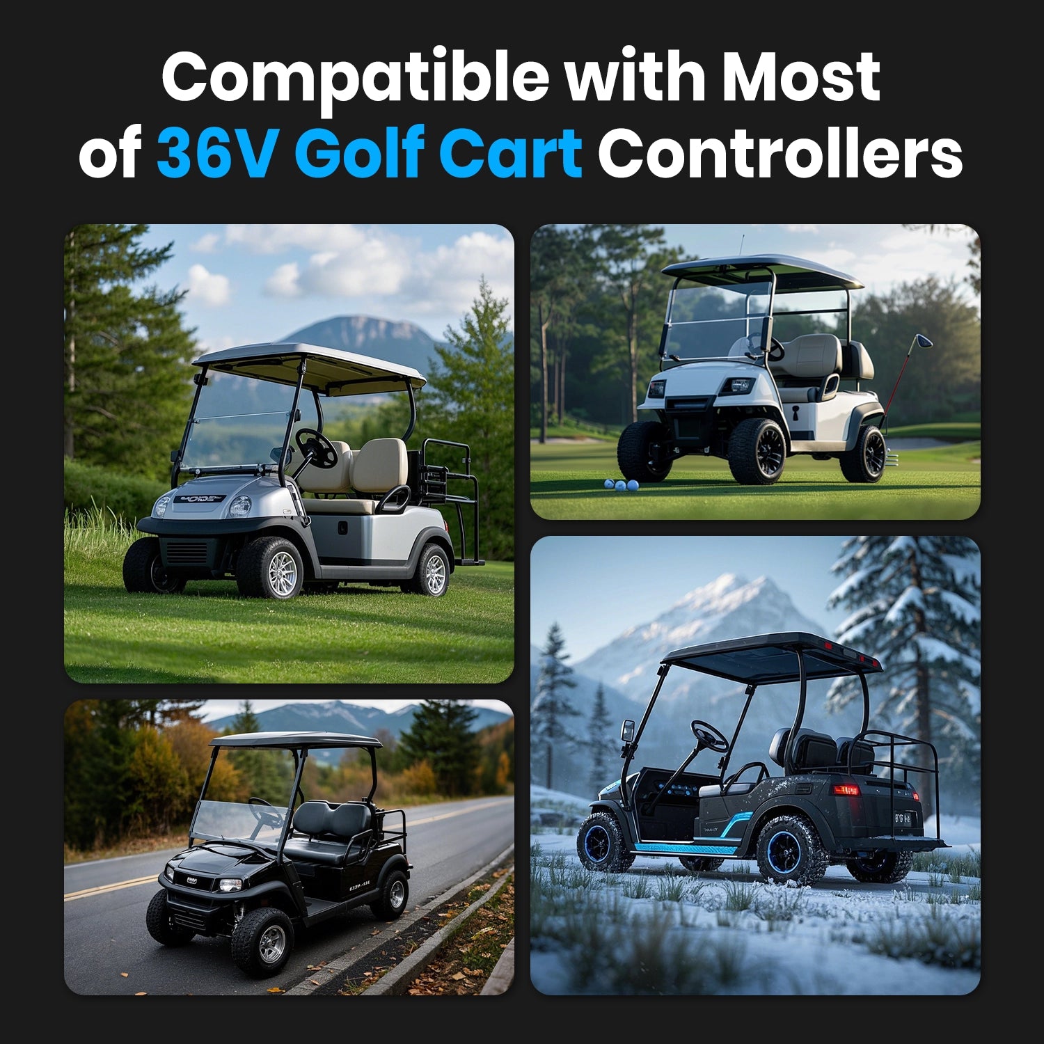 Vatrer 36 Volt 100AH Lithium Golf Cart Battery, 200A BMS, 4000+ Cycles, Max 7.68kW Power Output Lithium Battery 12