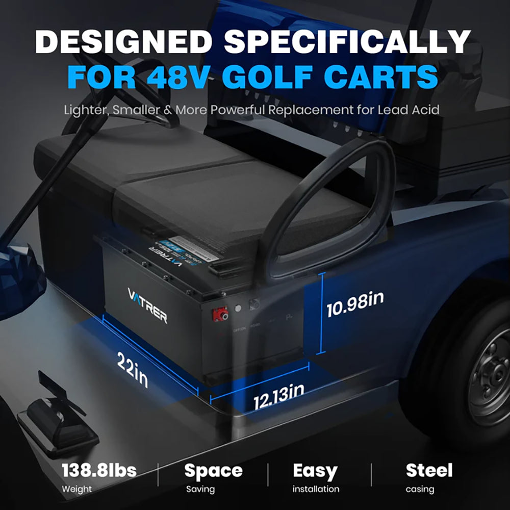 Vatrer 48V 150Ah Lithium Golf Cart Battery Weight