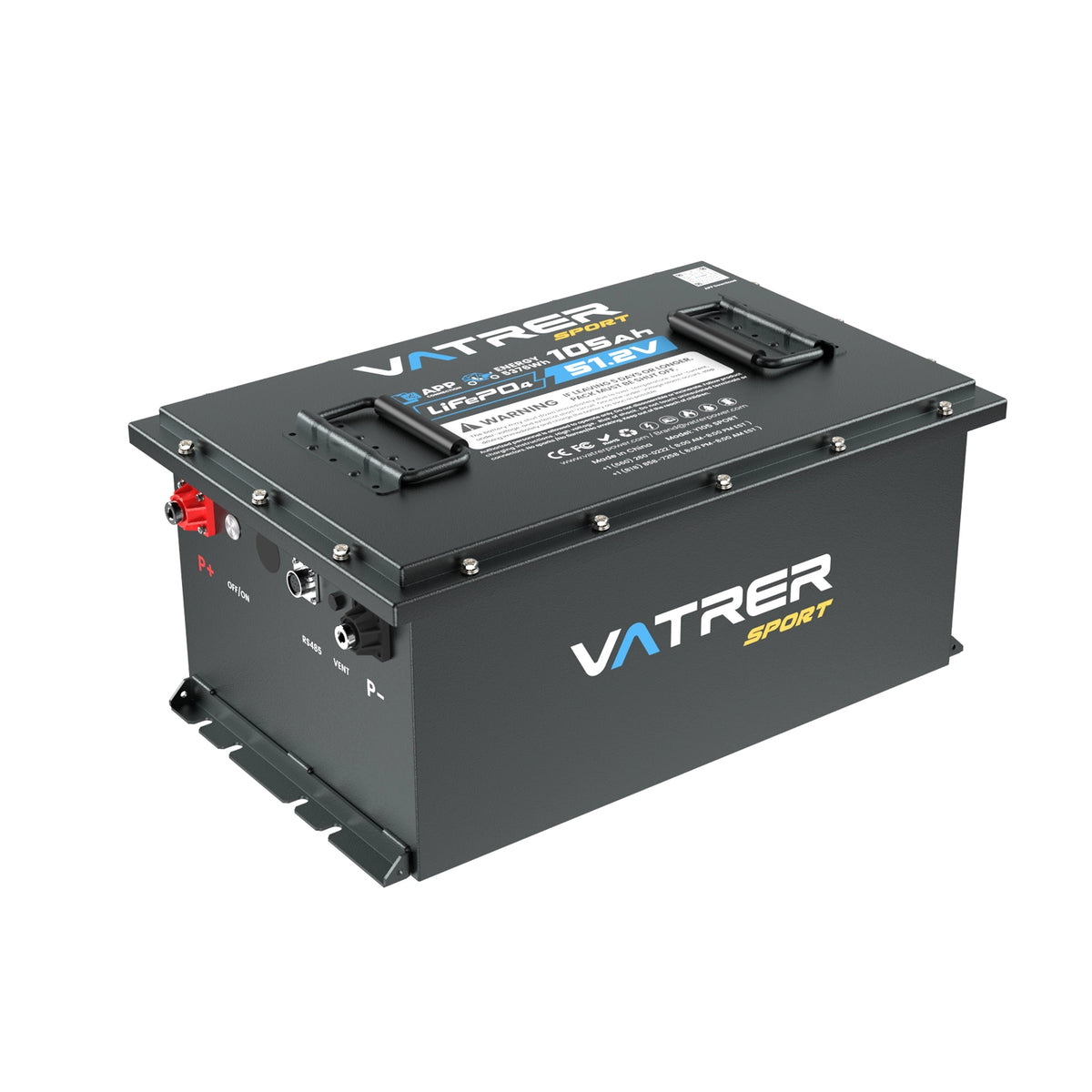 Vatrer 48 Volt 105Ah Lithium Battery for Golf Cart, Upgraded 300A BMS, Max 15.36kW Power Output 11