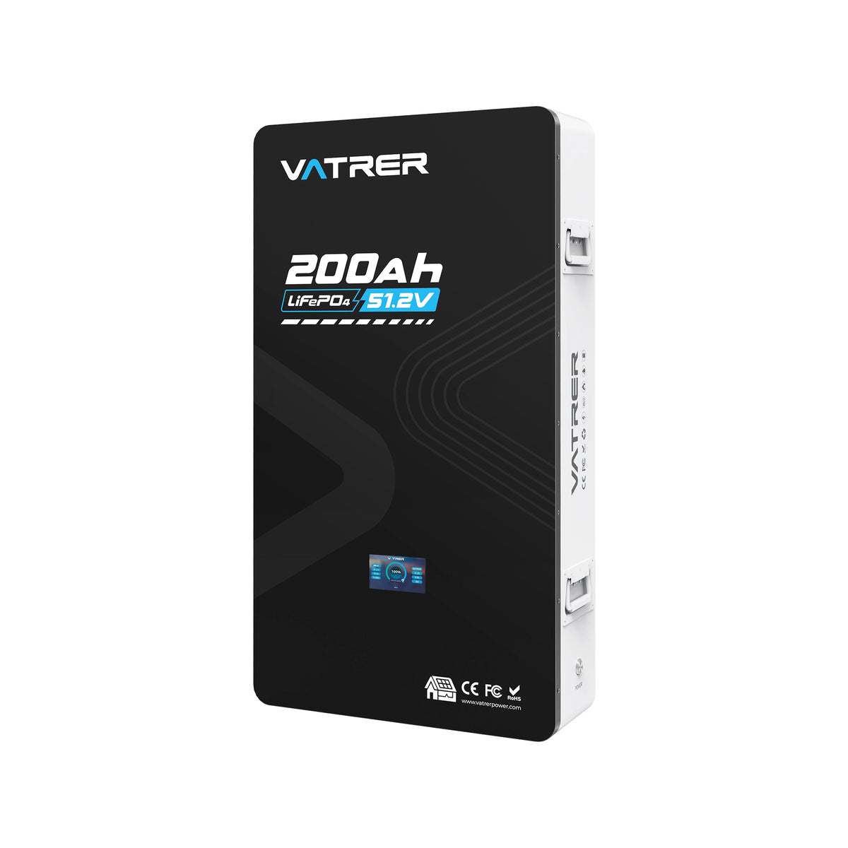 Vatrer 51.2V 200Ah Wall-Mounted LiFePO4 Lithium Deep Cycle Battery, 6000+ Deep Cycles, Built-in 200A BMS, Power Wall Solution & Home Energy Backup 11