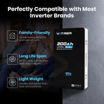 Vatrer 48V 200Ah Wall-Mounted Lithium Solar Battery Compatible with Most Inverter Brands