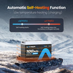 Vatrer 12V 100Ah Self-heating Lithium Battery
