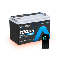 Vatrer 12V 100AH LiFePO4 Self-Heating Lithium Battery with Bluetooth CA
