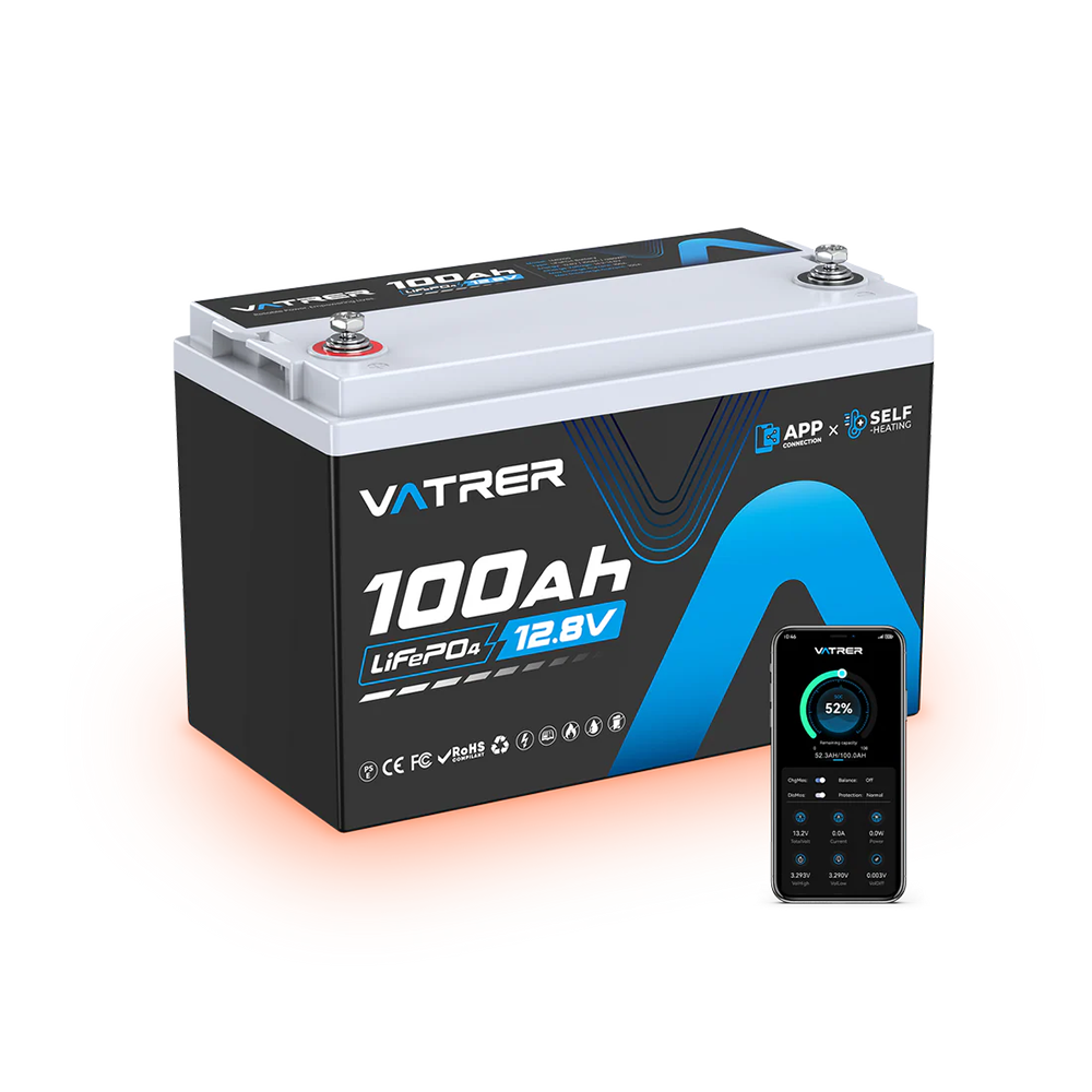 Vatrer 12V 100Ah Heated Lithium Battery