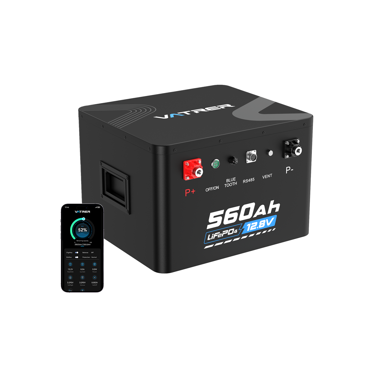 Vatrer 12V 560Ah Heated Lithium Battery 11