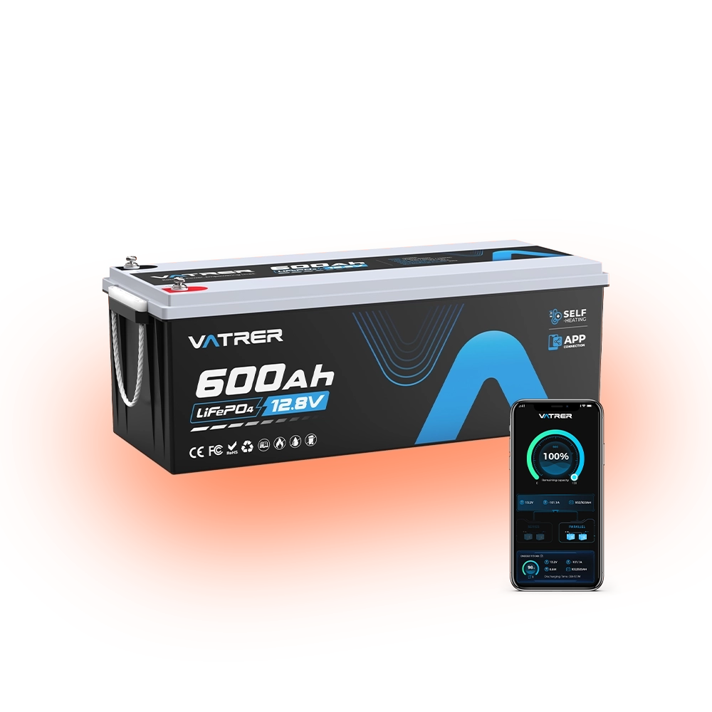 Vatrer 12V 600Ah Heated Lithium Battery