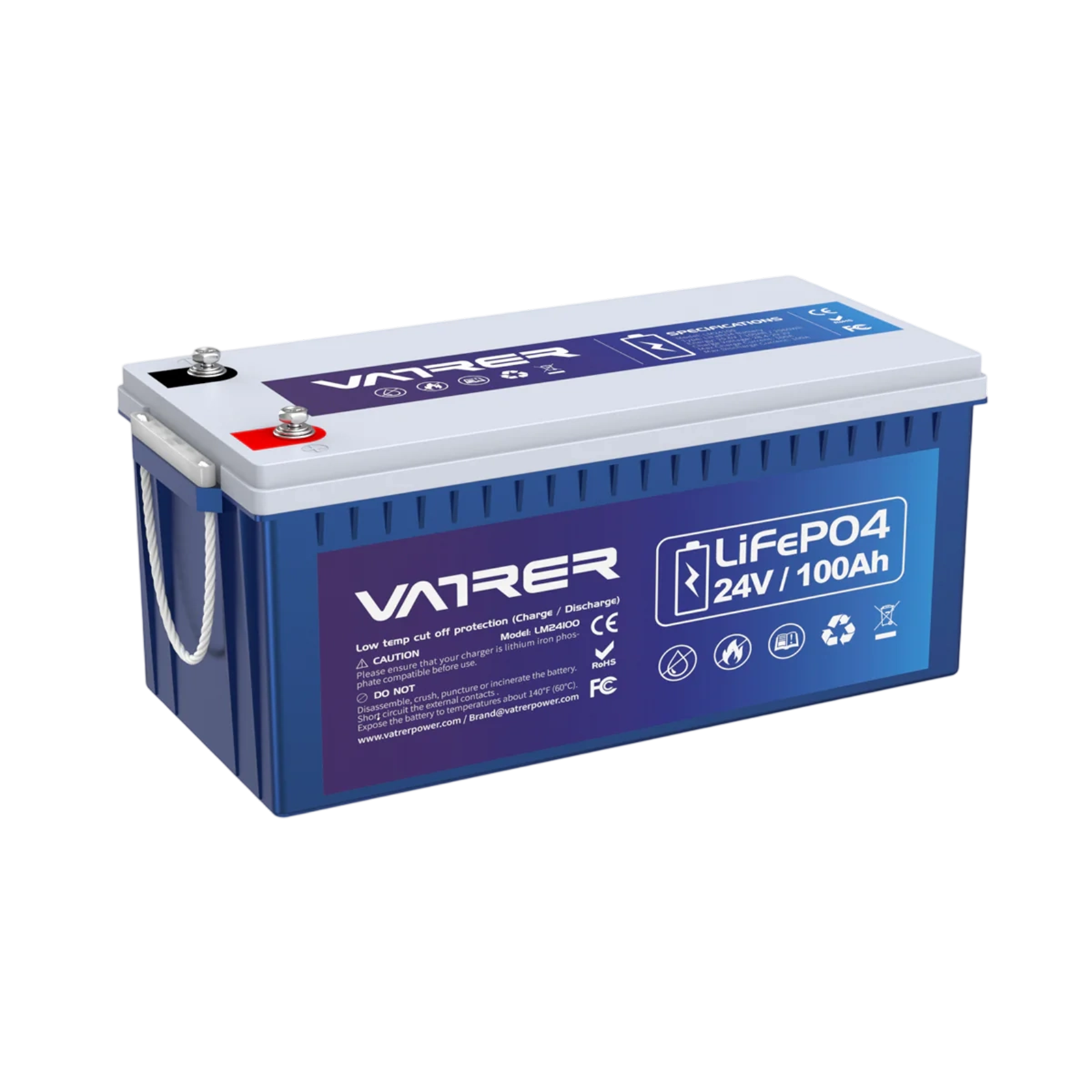 Vatrer 24V 100Ah Lithium Battery 13