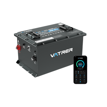 Vatrer 36V 100Ah lithium battery with Bluetooth app monitoring