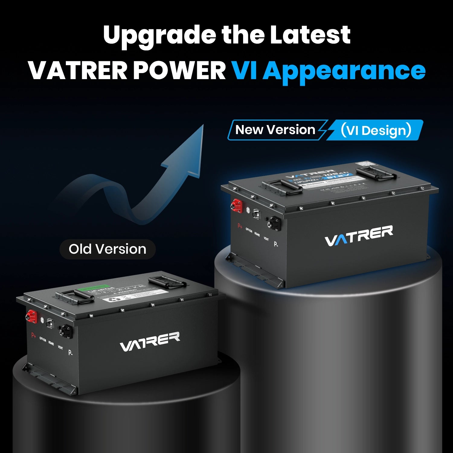 Vatrer 48V 105AH Lithium Golf Cart Battery, 200A BMS, 4000+ Cycles Lithium Battery, Max 10.24kW Power 12
