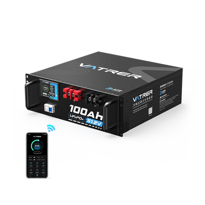 Vatrer 48V 100Ah Server Rack Bluetooth Battery