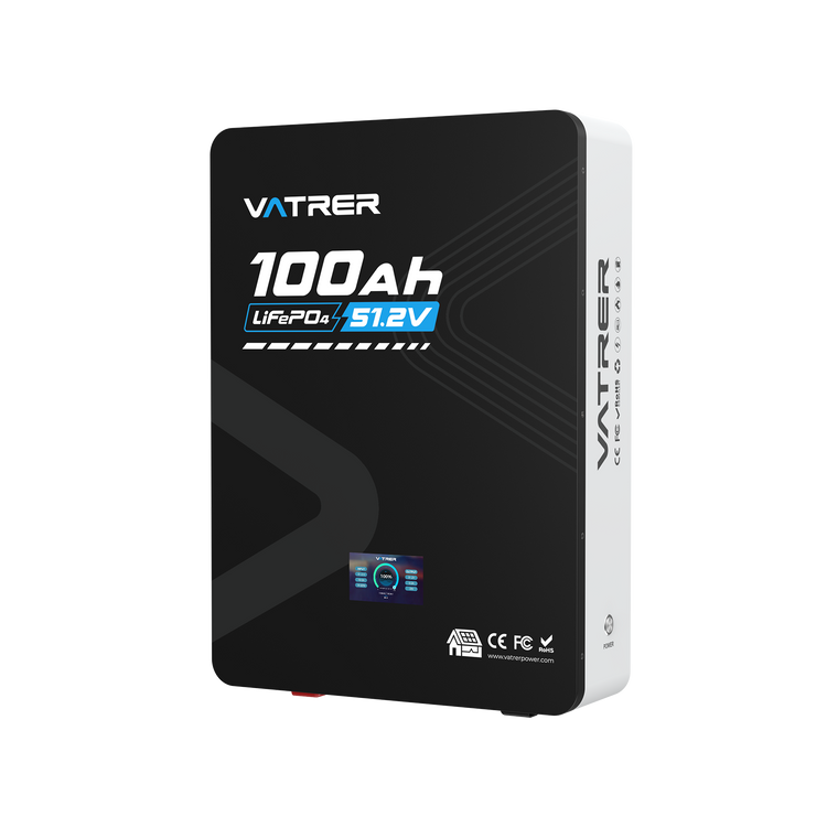 Vatrer 48V(51.2) 100Ah Wall Mounted Lithium Solar 5kwh Battery