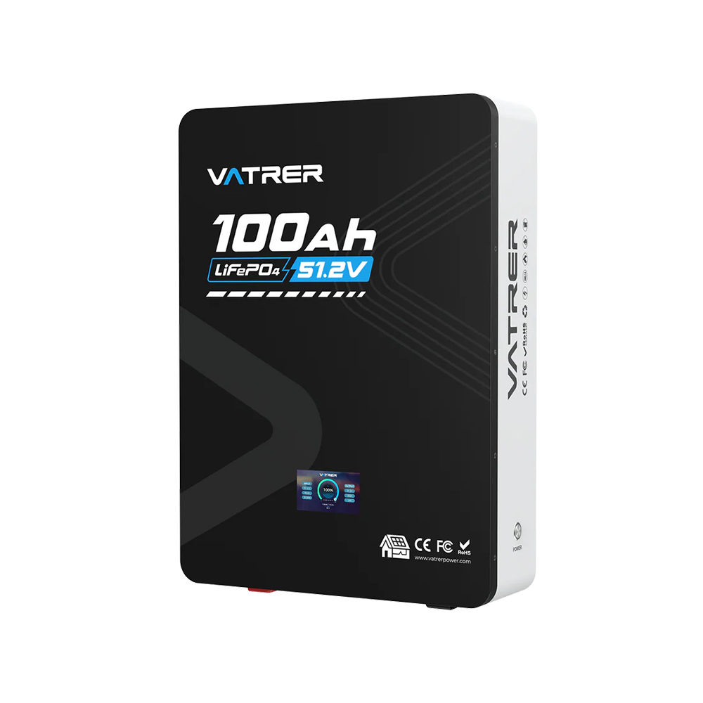 Vatrer 48V 100Ah Wall-Mounted Lithium Solar Battery