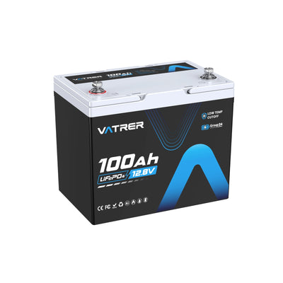 Vatrer 12V 100Ah Group 24 LiFePO4バッテリー｜低温対応・100A BMS搭載 JP